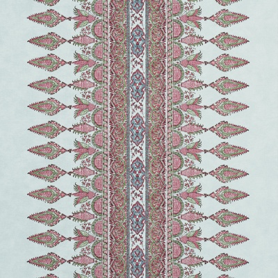 Thibaut Akola Stripe Fabric in Raspberry and Teal